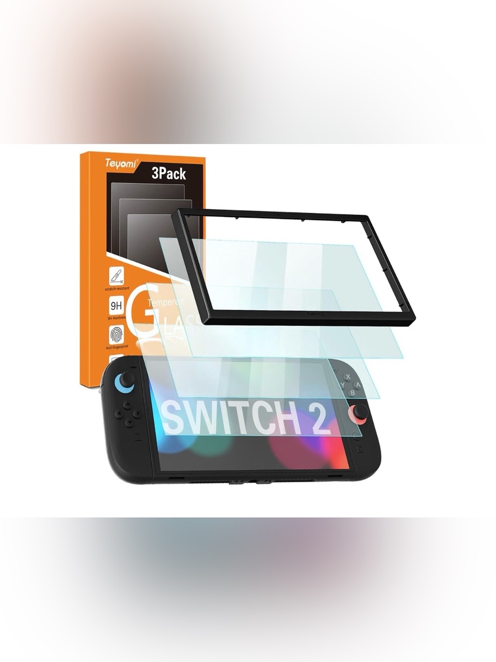 3-Pack Tempered Glass Screen Protector Compatible with Nintendo Switch 2 7.9”
